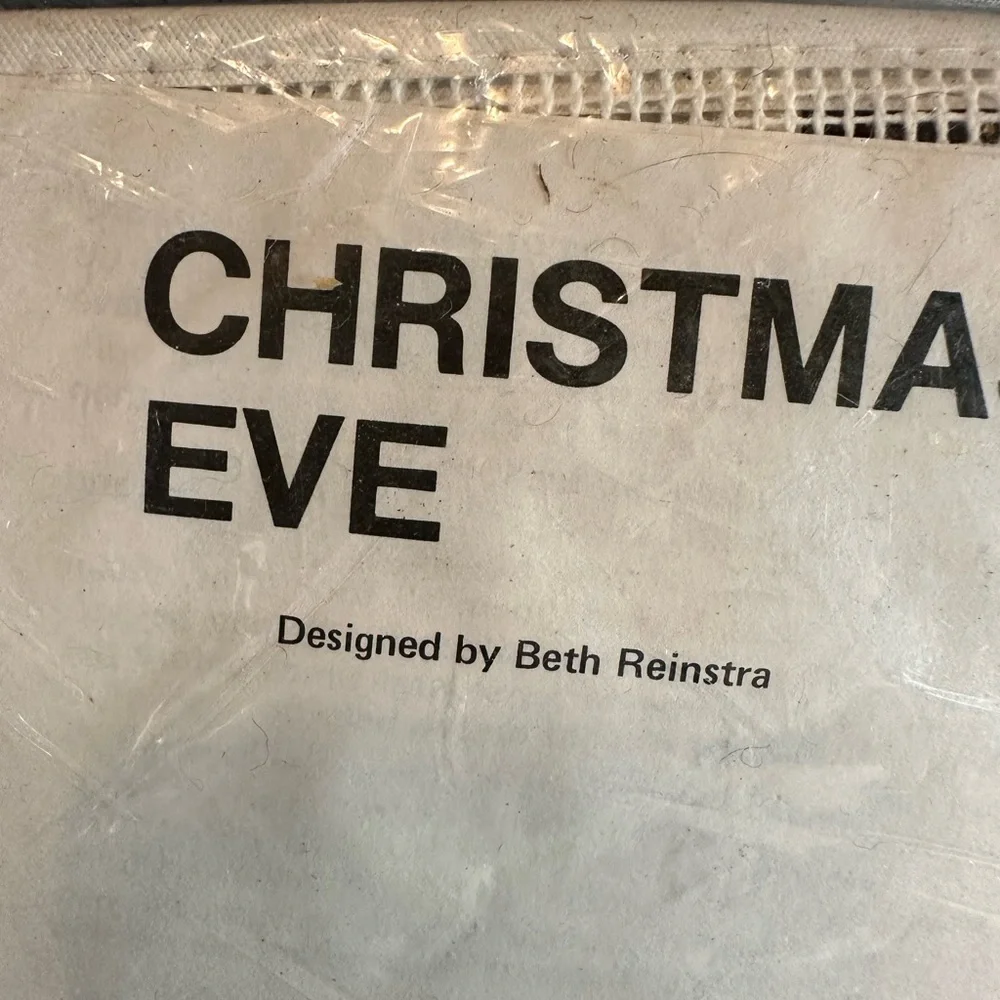 Vintage Sunset needlepoint Christmas Eve #6080 (started)